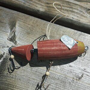 Vintage handmade fishing lure Dog earred